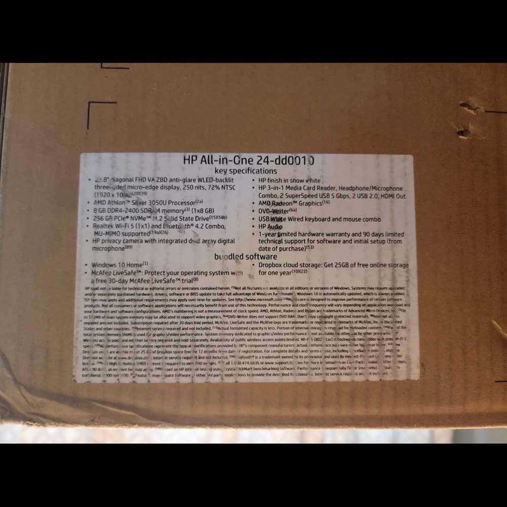 HP All-in-one 24 dd0010 23.8’’